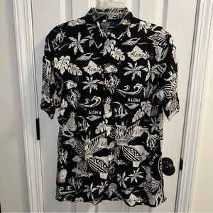 Polo Ralph Lauren Hawaiian Silk Blend Button Down Shirt